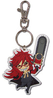 BLACK BUTLER GRELL PVC KEYCHAIN